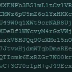 Screenshot of base64 encoded data