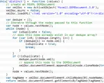 Screenshot of JScript code