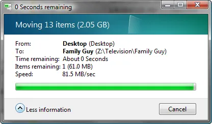 80MB/s Network Throughput!